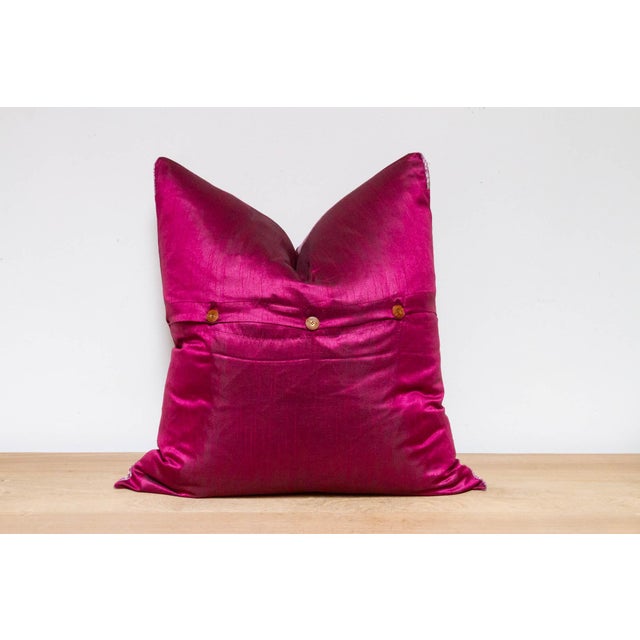 Orchid Festive Silk Euro Pillow Cover For Sale In Los Angeles - Image 6 of 7