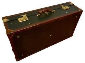 French Canvas and Leather Suit Case, 1890s