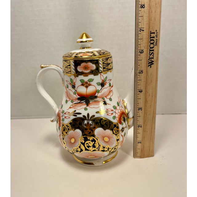 19th Century Royal Crown Derby Imari Stevenson & Hancock Mark Hand Painted English Porcelain Coffee Set- 5 Pieces For Sale - Image 12 of 12