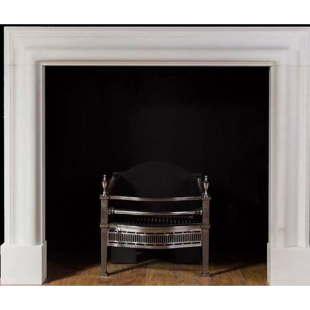 2020s Bolection (White Marble) Mantel For Sale - Image 5 of 5