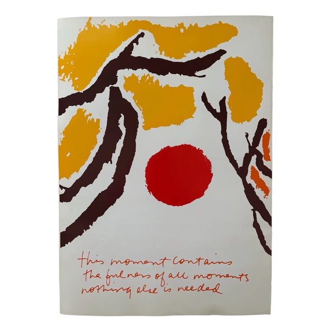 Pop Art Corita Kent (Sister Mary Corita Kent) "This Moment Contains the Fullness of All Moments" Original Print (1982) For Sale - Image 3 of 3