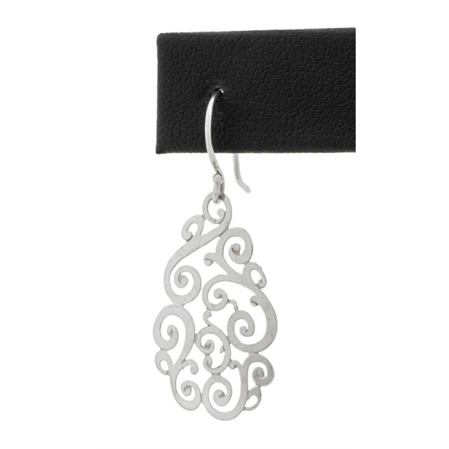 Silver Modern White Gold Earrings Set, 3 Pairs For Sale - Image 8 of 8