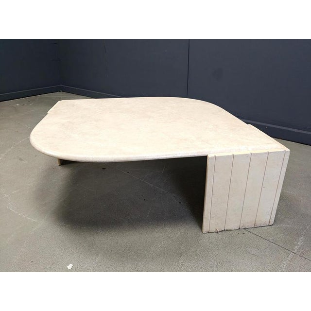 Vintage Travertine Coffee Table from Roche Bobois, 1970s For Sale - Image 4 of 12