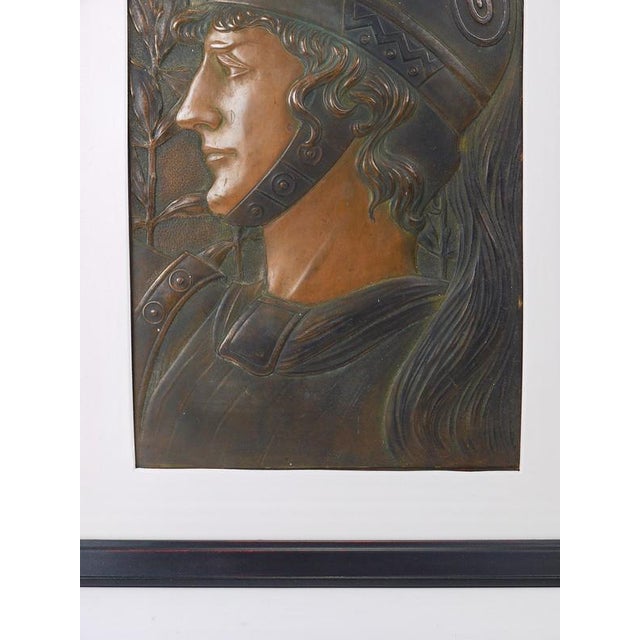 Vienna Secession Art Nouveau Spartans Relief Panels attributed to Georg Klimt, 1900, Set of 2 For Sale - Image 17 of 18