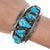 Native American 6.25" Mark Chee (1914-1981) Navajo silver cuff bracelet with turquoise For Sale - Image 3 of 11