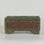 Olive Vintage Painted Tramp / Folk Art Sewing Box With Large Pincushion Top & Red Heart Carving For Sale - Image 8 of 18