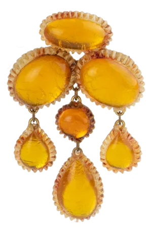 Line Vautrin School Golden Honey Talosel Resin Brooch