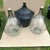 Traditional Mid 20th Century Original Ambrosio Three-Piece Glass 14 Gallons Demijohn & Carboys in a Plastic Basket Italy For Sale - Image 3 of 12