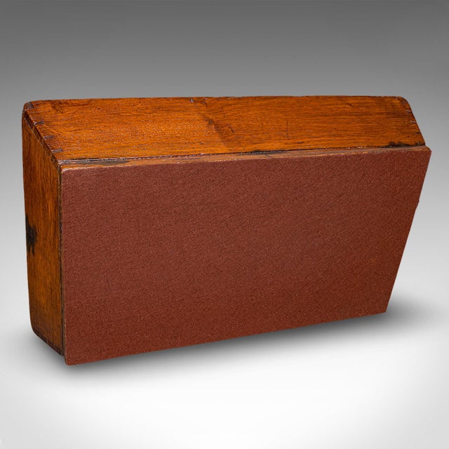 Brown Antique Housekeeper’s Carry, English Oak, Cutlery Tray, Trug, Work Box, Georgian For Sale - Image 8 of 10