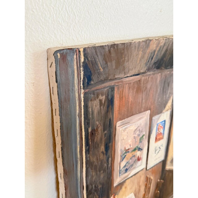 1990s Original Impressionist Painting, Parisian Bistro For Sale - Image 5 of 7