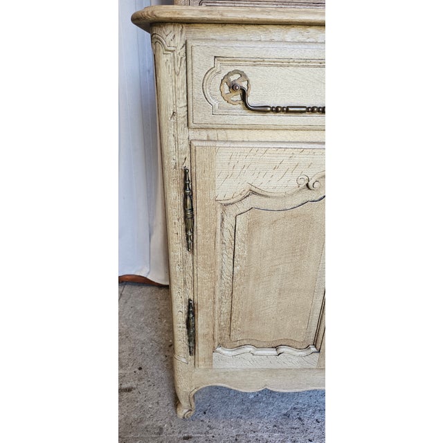 1920s French Wooden Cabinet, Sideboard Cabinet, 2 Piece Cabinet, Farm House Style For Sale - Image 11 of 16