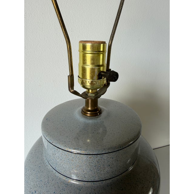 1980s Vintage Coastal Hollywood Regency Ceramic Crane Table Lamp For Sale - Image 5 of 11
