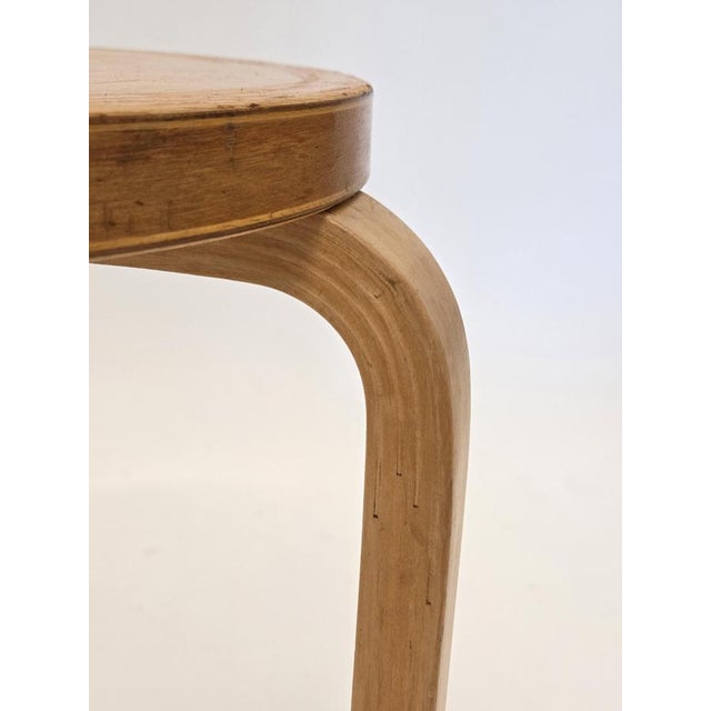 Artek 60 stool, birch. The stool is from the 1950s-1960s. Designer Alvar Aalto. Good used condition. I have official proof...