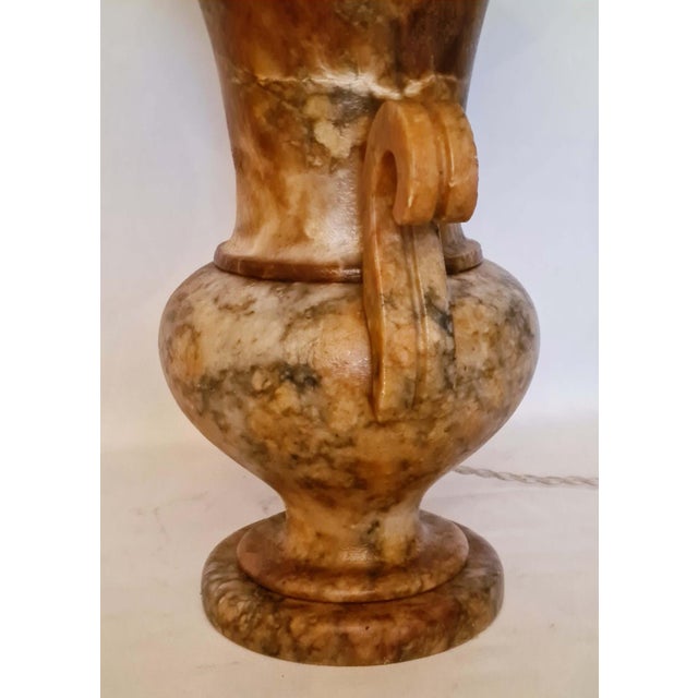Large Alabaster Medicis Table Lamp, 1930s For Sale - Image 6 of 16
