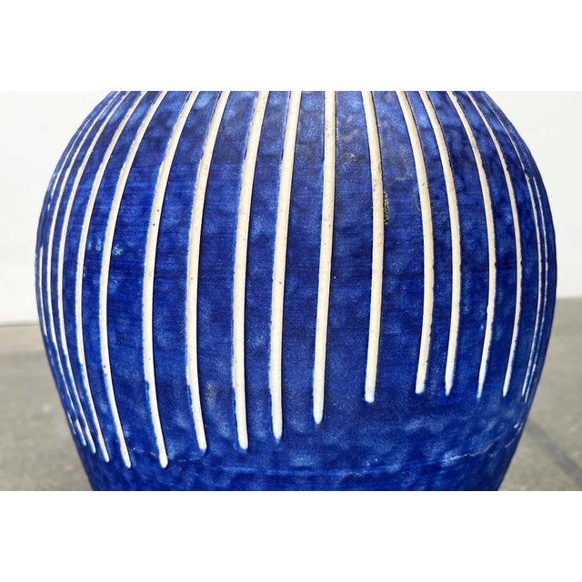 Large Mid-Century German Studio Pottery Floor Vase, 1960s, in Very Good conditions. Designed 1960 to 1969