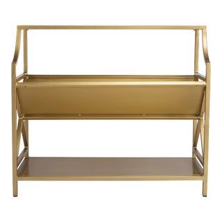 Keats Library 2-Tier 36"W Bookcase, Gold For Sale