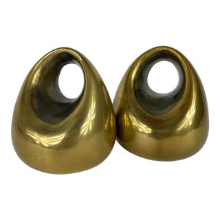 Vintage Mid-Century Ben Seibel for Jenfredware Brass Bookends - a Pair For Sale
