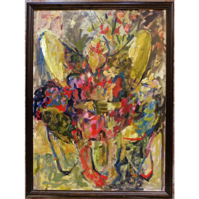 Artist: Jacquelinne White– American (1919-2008) Title: Sketch of Carla at the Age of 12 Year: 1957 Medium: Oil on canvas...