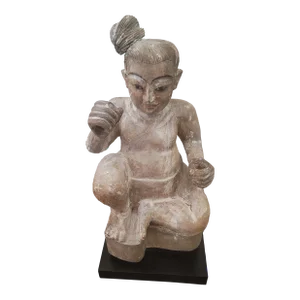 Buddha Carved Wood Guan Yin Kwan Yin Bodhisattva Statue