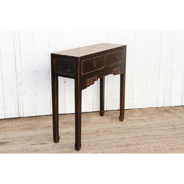 Black Painted Black Asian Gansu Table For Sale - Image 8 of 9