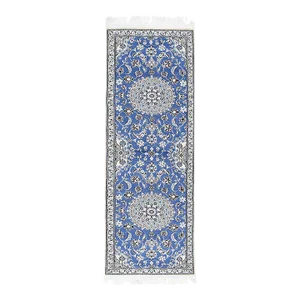 Fine Hand Knotted Persian Silk & Wool Nain Runner