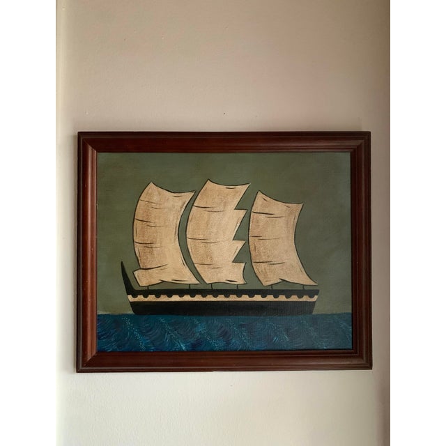 Traditional Contemporary Impressionist Style Seascape Painting on Canvas, Framed For Sale - Image 3 of 3