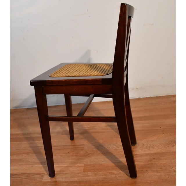 1900s Antique English Hepplewhite Mahogany Inlaid Vanity Desk Mirror and Chair For Sale - Image 17 of 17