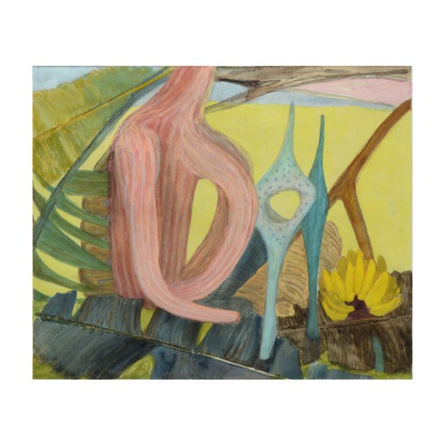 1970s Modern Tropical Abstract -- "Spires Ii" by Claire Wolf Krantz For Sale - Image 5 of 8
