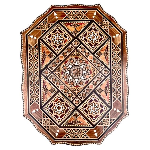 Mid 20th Century Vintage Marquetry Inlaid Side Table For Sale - Image 5 of 5