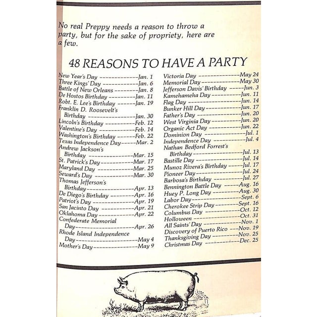 "The Original Preppy Cookbook" 1981 Arneson, d.j. For Sale - Image 12 of 12