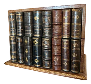 19th-Century Leather-Bound Spine Book Letter Box, 1970