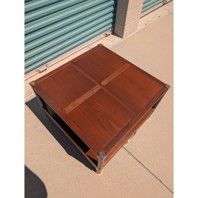Wood Refinished Mid Century Walnut End/Coffee Table by Heritage, C1960s For Sale - Image 7 of 17