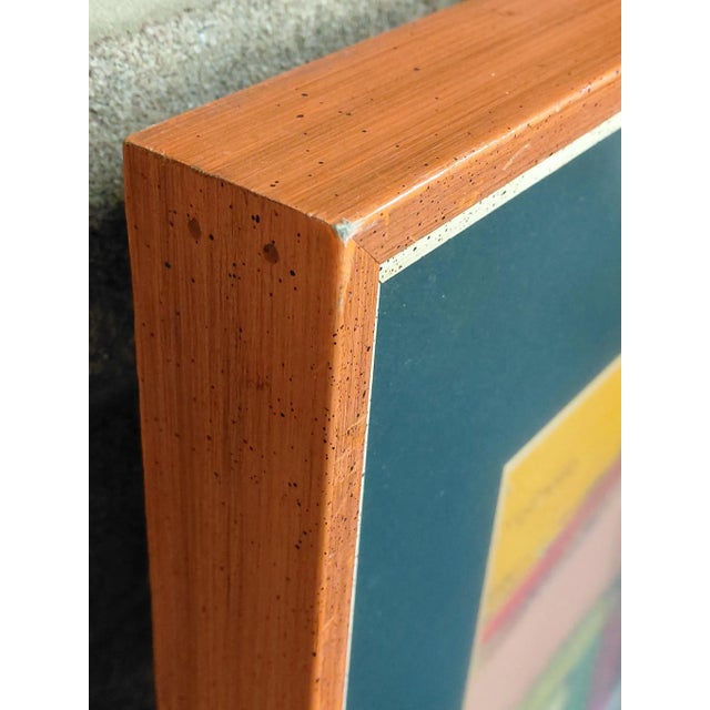 Orange Framed Signed Osvaldo Gutiérrez "Untitled" Mix Media For Sale - Image 8 of 11