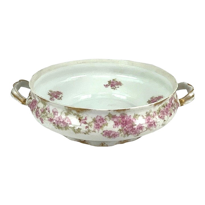 1930s Limoges Gda France Victorian Hand Painted Floral Porcelain