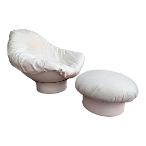 Space Age Rodica Lounge Chair & Ottoman Mario Brunu Comfort Joe Colombo