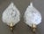 La Murrina La Murrina Murano White and Clear Glass Leaf Wall Sconces - a Pair For Sale - Image 4 of 13