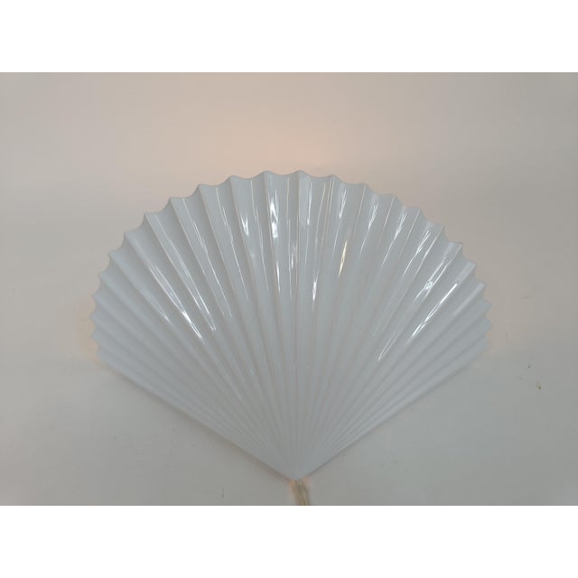 Ceramic Vintage Ceramic Shell Wall Lamp, 1970s For Sale - Image 7 of 7