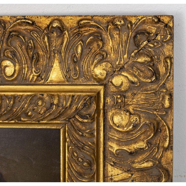 Late 19th Century Signed American School Portrait of a Girl Oil For Sale - Image 5 of 6