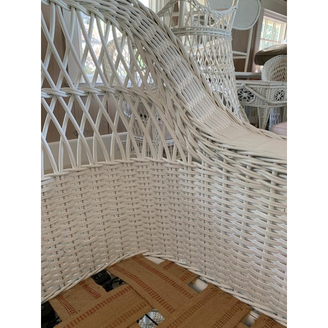 Vintage White Wicker Sofa Chairish