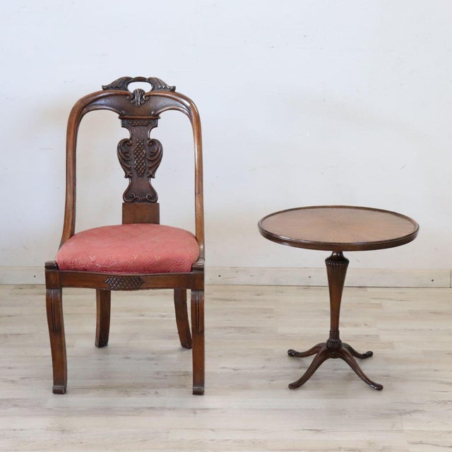 Early 20th Century Pedestal Table in Walnut For Sale - Image 6 of 13