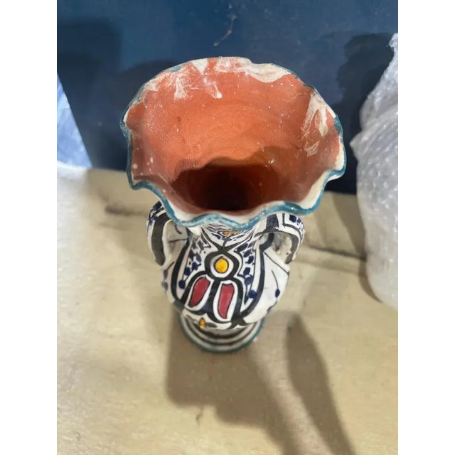 Ceramic Spanish Antique Petite Vase – Handcrafted Vintage Ceramic For Sale - Image 7 of 8
