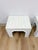 Vintage Side Tables White Painted Parquet Faux Bamboo Regency Pair Accent Tables For Sale In Tampa - Image 6 of 10