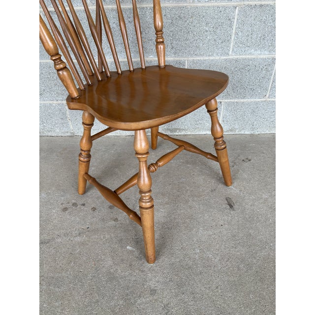 Van Sciver Maple Windsor Brace Back Dining Chairs - Set of 6 For Sale - Image 9 of 16