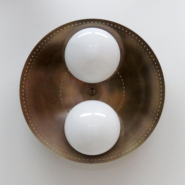 wonderful Binova-24 wall or ceiling light designed by Gallery L7, handcrafted and finished in Los Angeles from American...