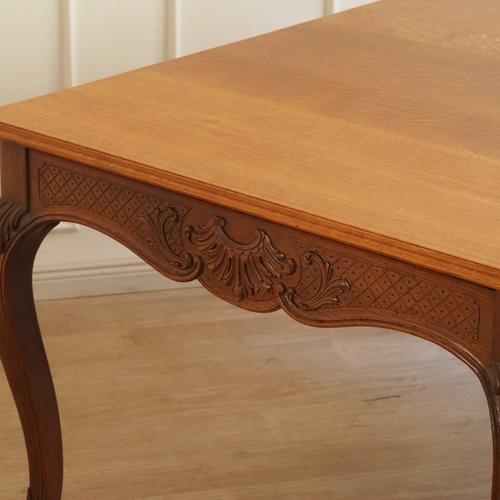 Antique French Country-Style Oak Dining Table, 1890s For Sale - Image 12 of 18