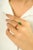 Green Open Design Pear & Baguette Toe Et Moi Ring by VRjewels Size 6.5 For Sale - Image 8 of 12