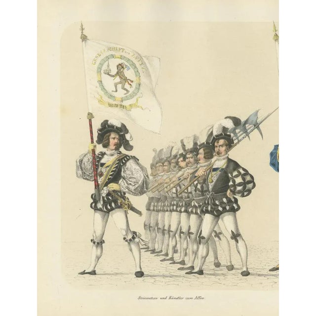 Paper Jenny, The Society of Monkeys & Shipbuilders: A Swiss Guild's Grand Procession, 1855, Print For Sale - Image 7 of 10