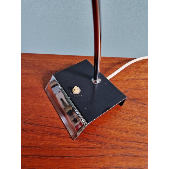 Metal Desk Lamp in Chromed Metal and Black Lacquer by Josef Hurka for Napako, 1950 For Sale - Image 7 of 15