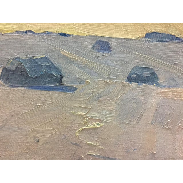 1970s Oil Painting Steppe in Winter Potapenko Andrey Ilyich For Sale - Image 9 of 12