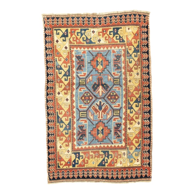 Antique Kazak Rug 3'5'' x 5'2'' For Sale